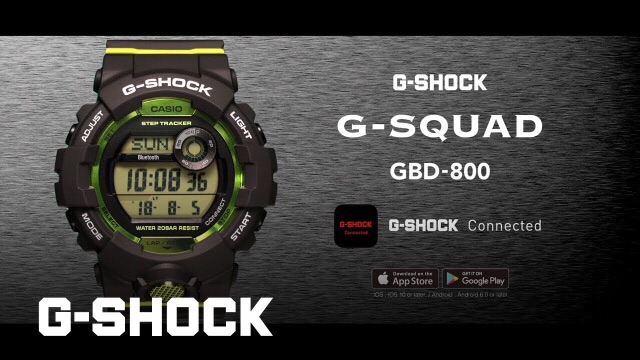 gbd-800นาฬิกาข้อมือกีฬาผู้ชายสายเรซินg-shock-g-squad-bluetooth-นับก้าว-แคลอรีเผาผลาญร