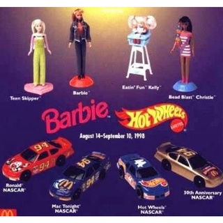Barbie and Hot Wheels Happy Meal Mcdonals 1998 ครบชุดมือ1คะ