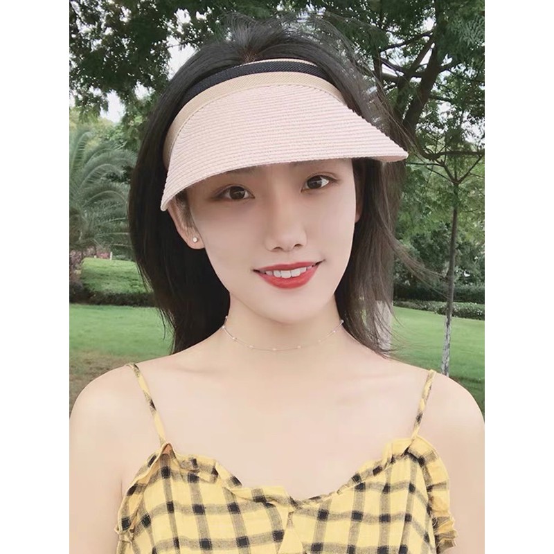 ภาพหน้าปกสินค้าหมวก​สานครึ่งหัว หมวกสานกันแดด หมวก สไตล์เกาหลีหมวกพร้​อ​มส่ง​ สีสวย  งานดี จากร้าน l.k.shop บน Shopee