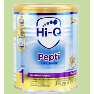 ภาพขนาดย่อของภาพหน้าปกสินค้า))นมผง HI-Q Pepti ไฮคิว เปปติ พรีไบโอโพรเทค สำหรับเด็กแพ้นมวัว400g จากร้าน healthyplusclub บน Shopee