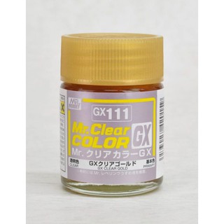 สีมิสเตอร์ฮอบบี้ Mr.CLEAR COLOR GX111 CLEAR GOLD 18ml (Metallic)