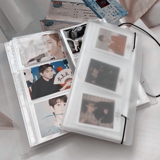 <พร้อมส่ง> อัลบั้มปกใส สายรัด 240รูป อัลบั้มภาพ การ์ด Photo Card แฟ้มภาพ Muji Style