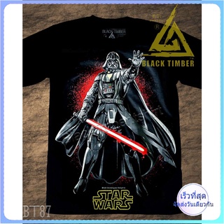 BT  Star wars Darth Vader เสื้อยืด สีดำ BT Black Timber T-Shirt ผ้าคอตตอน สกรีนลายแน่น S M L XL XXL