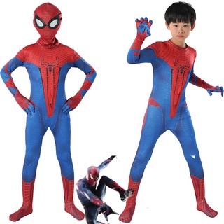 ชุดจัมพ์สูทคอสเพลย์ Masculino The Amazing Spiderman สําหรับเด็ก และผู้ใหญ่