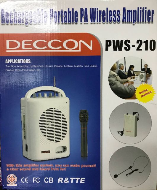 deccon-pws-210-ตู้ขยายเสียงพกพาพร้อมไมค์ลอย