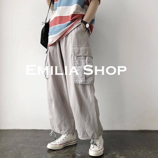 EMILIA SHOP กางเกงขายาว กางเกงเอวสูง สไตล์เกาหลี 2022 ใหม่ ES220088