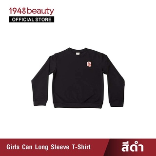 sasi Girls Can Long Sleeve T-Shirt in Black เสื้อแขนยาว sasi Girls Can สีดำ