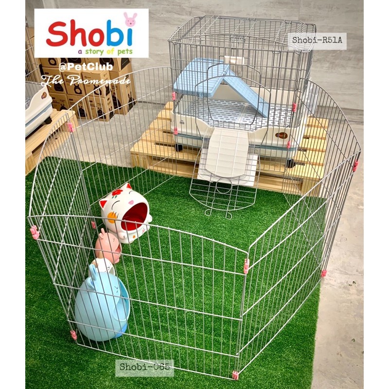ภาพหน้าปกสินค้าขอใบกำกับภาษีได้ Shobi-065 คอกสนามพับได้ (รุ่นใหม่สีไททาเนี่ยม) จากร้าน shobiminishop บน Shopee