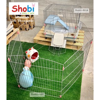 ภาพหน้าปกสินค้า✅ขอใบกำกับภาษีได้ Shobi-065 คอกสนามพับได้ (รุ่นใหม่สีไททาเนี่ยม) ที่เกี่ยวข้อง