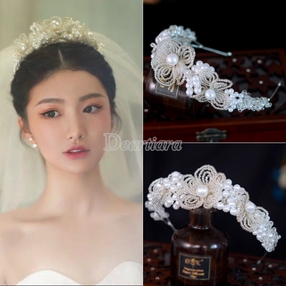 Pearl Flower Headband Women Wedding Tiara Headdress Hair Accessories