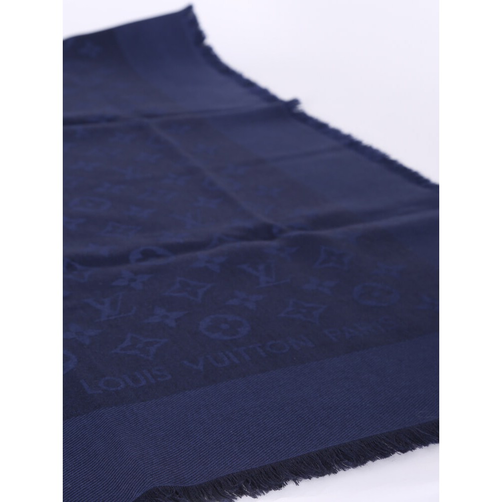ผ้าพันคอแบรนด์เนม-งาน-hi-end-สีน้ำเงิน-180x70