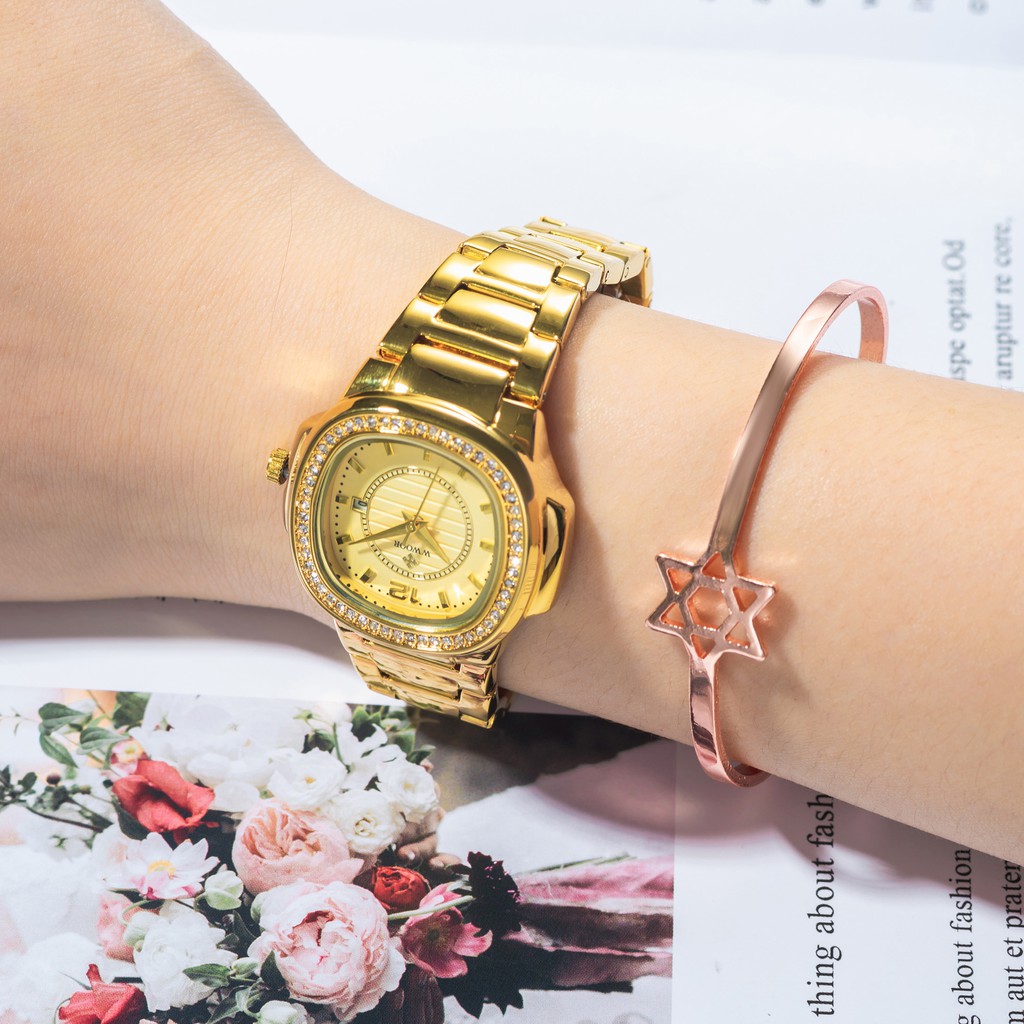 ภาพสินค้าWWOOR นาฬิกาข้อมือผู้หญิงแท้นาฬิกากันน้ำหรูสีชมพูนาฬิกาสายสแตนเลสสีโรสโกลด์ 8874 จากร้าน wwoor.th บน Shopee ภาพที่ 8