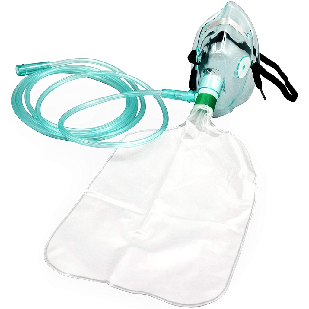 หน้ากากออกซิเจน-พร้อมถุงลม-ยี่ห้อ-mflab-oxygen-mask-with-reservoir-bag