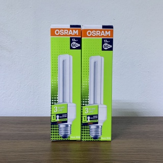 ( แพ็ก 2 ดวง ) OSRAM หลอดตะเกียบ หลอดประหยัดไฟ 13W ขั้วE27 / DULUXSTAR 827 Warm White แสงเหลือง