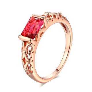 925 เครื่องประดับเงินยุโรปและอเมริการ้อนขาย Rose Gold Hollow ดอกไม้สแควร์แหวนเพชร de2-3871