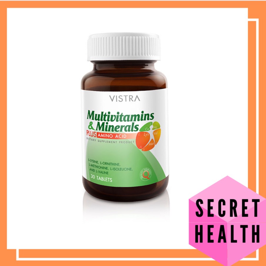 ภาพสินค้าVistra Multivitamin & Minerals plus Amino Acid วิสตร้า มัลติวิตามิน multivitamins จากร้าน secret.health บน Shopee ภาพที่ 1