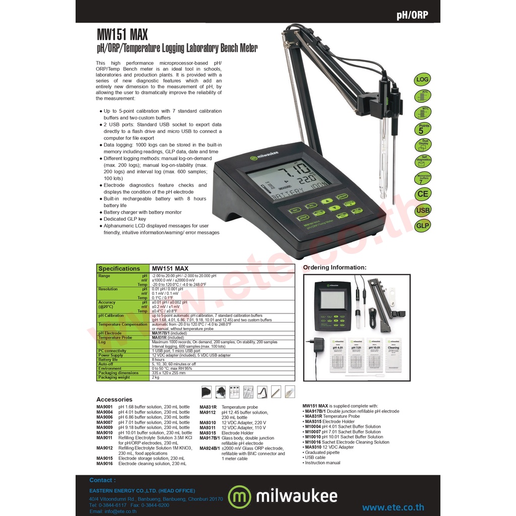 mw151-max-milwaukee-ph-meter-แบบตั้งโต๊ะ-ph-orp-temp-logging-meter