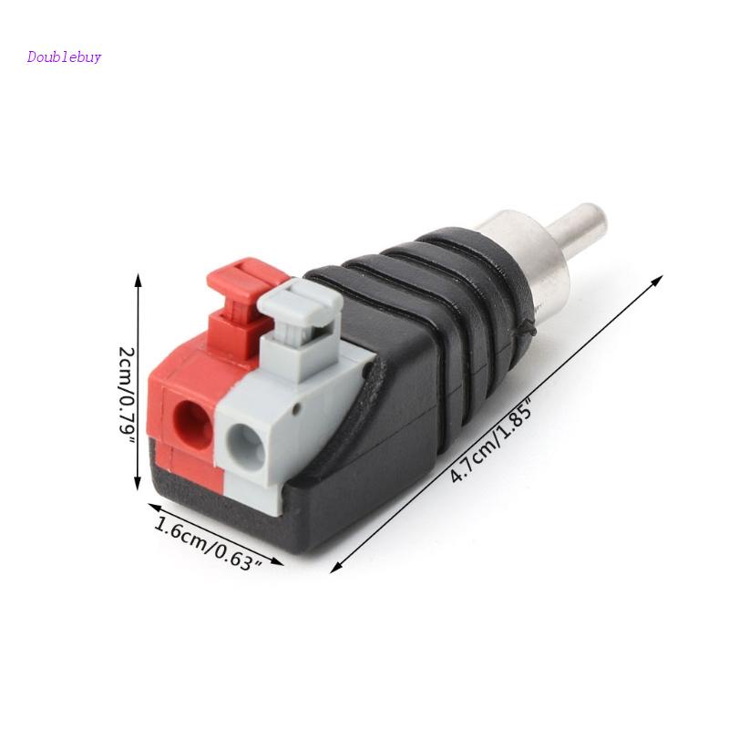 doublebuy-อะแดปเตอร์แจ็คเชื่อมต่อสายลําโพง-a-v-เป็นตัวผู้-rca