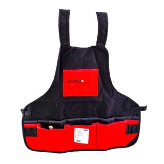กระเป๋าแบบเอี๊ยม MATALL HM04003 สีดำ/แดง ผลิตจากเส้นใยโพลีเอสเตอร์ มีความยืดหยุ่น และแข็งแรง