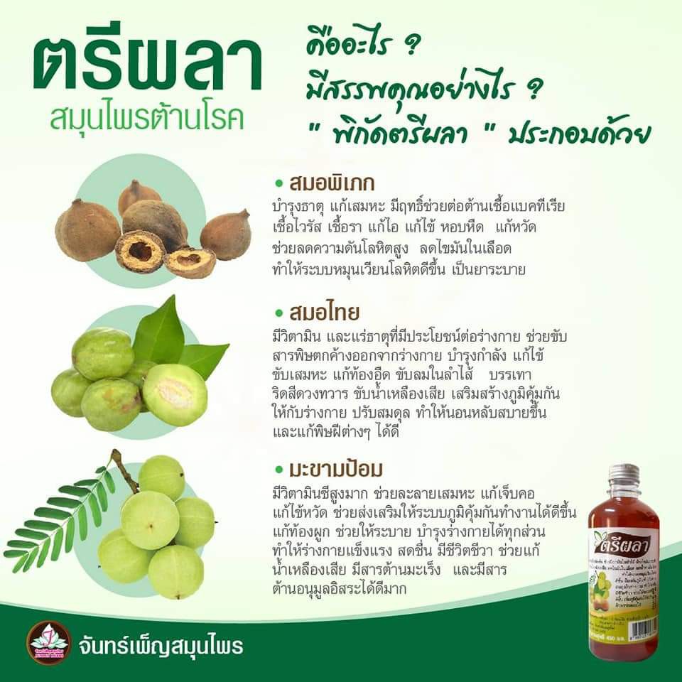 ตรีผลา-จันทร์เพ็ญสมุนไพร