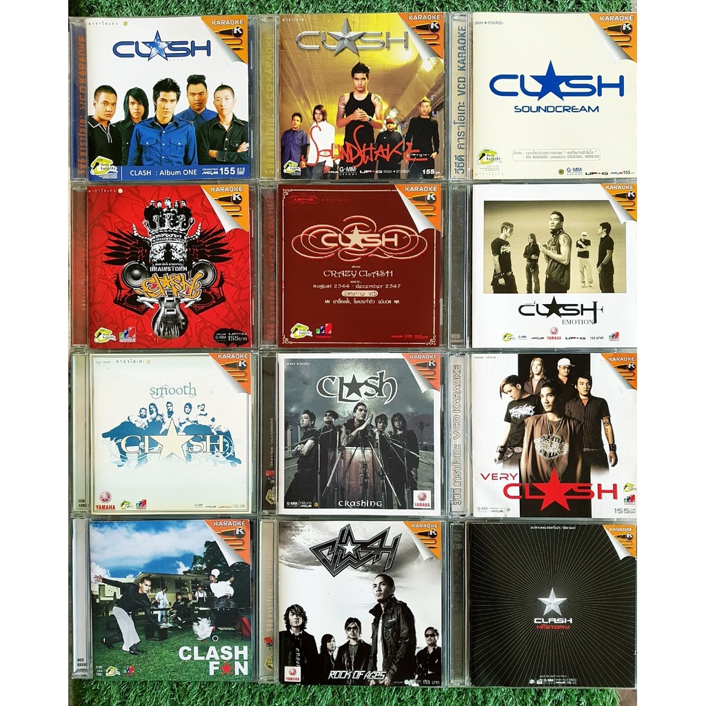 vcd-แผ่นเพลง-วงแคลช-clash-อัลบั้ม-one-soundshake-brainstorm-emotion-crashing-rock-of-ages