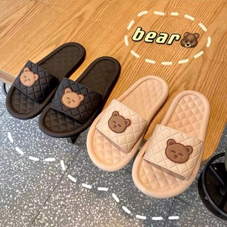 🤩 รองเท้าหมี 🐻 ลายนุ่ม ฮิตมาก🔥สวมหมีนุ่มๆ 2 สี สวมเกาหลีน่ารักสุดๆ ใส่ลุยน้ำได้ ไม่มีไม่ได้แล้ว（TX-02）