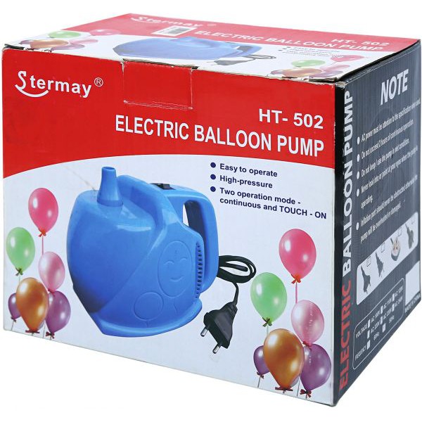 stermay-เครื่องสูบลูกโป่งไฟฟ้า-เครื่องเป่าลูกโป่ง-แบบ-1-หัว-รุ่น-balloon-pump-ht-502-สีฟ้า