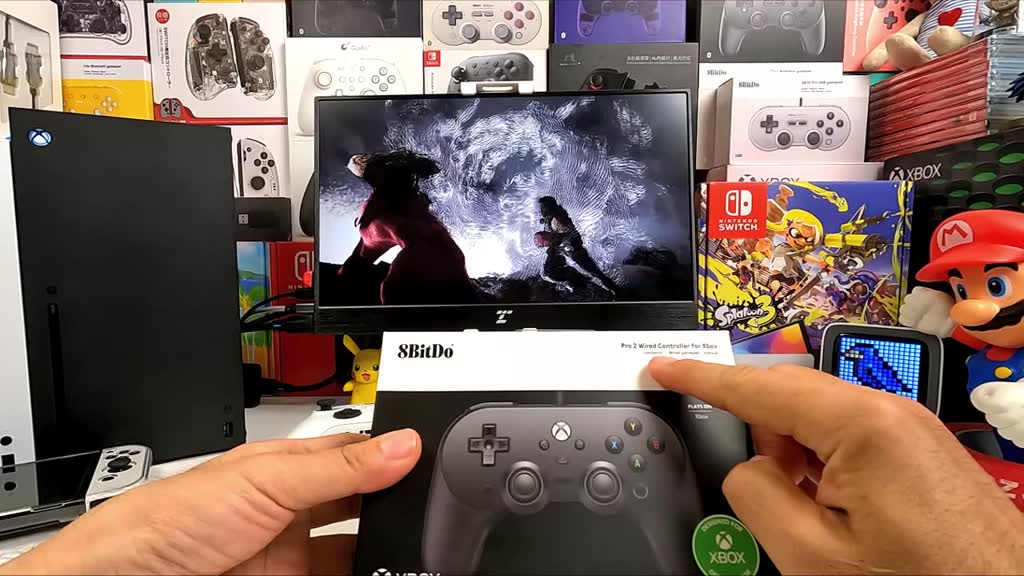 8Bitdo Pro2 82BB Wired Controller จอยมีสาย สีดำ : Xbox ,X,S Windows10 ...
