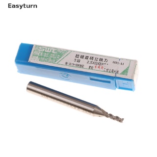 Easyturn ดอกกัดเอ็นมิล Hss Cnc ก้านตรง 3 แฉก ขนาด 2.5*6*8*52 มม.