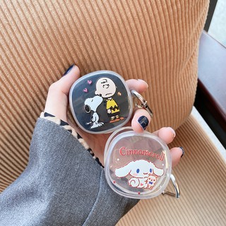 เคสใส สําหรับ Baseus Encok WM01 TWS น่ารัก การ์ตูน ปกอ่อน TPU ใส สนูปปี้ ยิ้ม เคสป้องกัน พร้อมตะขอ