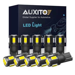 Auxito หลอดไฟอ่านหนังสือ LED T10 W5W 194 168 5630 SMD 12V สําหรับติดภายในรถยนต์ 2 ชิ้น