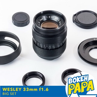 เลนส์มือหมุน Wesley 33mm F1.6 ชุดใหญ่ ( เลนส์ หน้าชัดหลังเบลอ ) ( เลนส์ หลังละลาย ) ( 33 mm ) ( 35mm ) ( 35 mm )