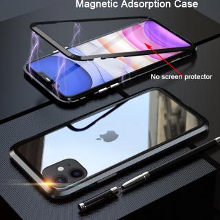 iPhone 11 Pro Max Double Sided Tempered Glass Cover iPhone 11 Magnetic Flip Case