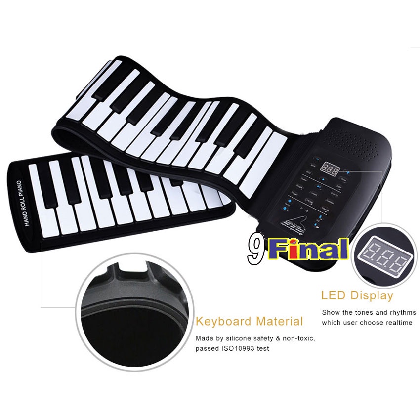 konix-pa61-oem-by-61-keys-midi-flexible-electronic-roll-up-piano-เปียโนพกพา-เปียโนไฟฟ้า-61-คีย์-พร้อมถ่านชาร์จได้