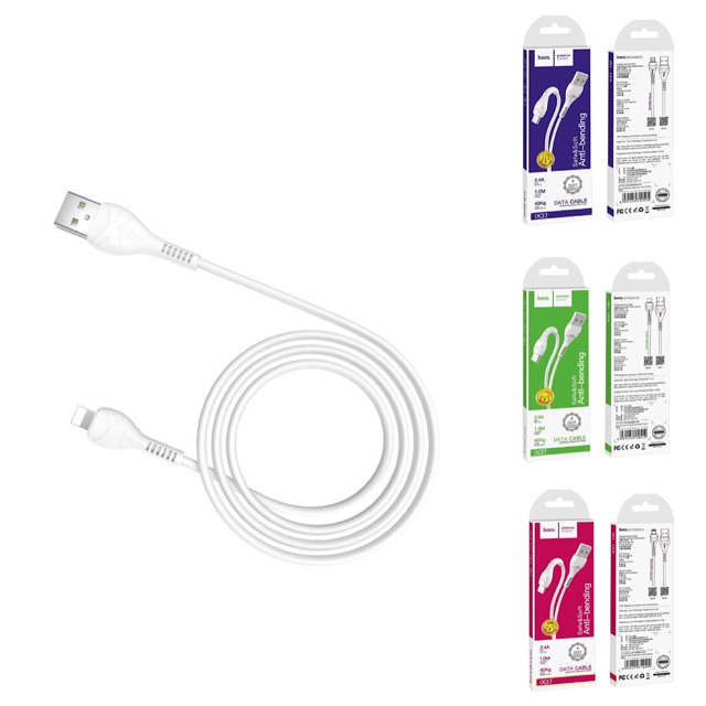 แท้ ️Hoco X37 ชาร์จไวของแท้ 100% ยาว 1 เมตร สำหรับ iPhone / Micro USB ...