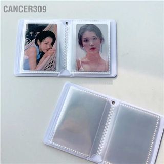 Cancer309 3in Mini Photo Album with 40 Card Slots PP Waterproof Ins Picture Credit Holder Protector