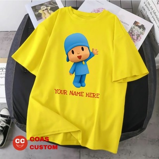 เสื้อยืด พิมพ์ลาย Pocoyo ชื่อที่กําหนดเอง สําหรับเด็ก