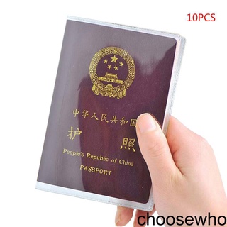 [CHOO] 10PCS Passport Transparent Protective Cover Plastic PVC Waterproof ID Card Protector Case