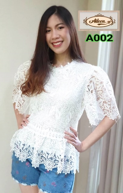 เสื้อลูกไม้พรีเมี่ยม-อก-36-38-40-42