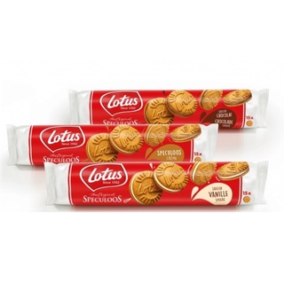 (คุกกี้ โลตัสทรงกลม) Lotus Biscoff 15 ชิ้น มีไส้ 3 รสชาติ