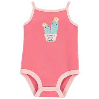 Carters Bodysuit 1Pc Pink-Cact L8 คาร์เตอร์เสื้อผ้าชุดบอดี้สูทพิมพ์ลาย