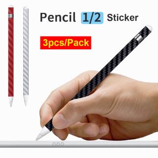สติกเกอร์ฟิล์มคาร์บอนไฟเบอร์ ป้องกันรอยขีดข่วน หลากสี สําหรับ Pencil 1 2