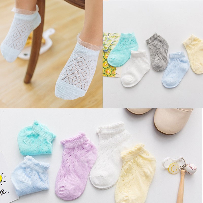 ภาพหน้าปกสินค้าเซ็ต 5 ชิ้น ถุงเท้าเบบี๋เข้าใหม่น่ารักมากก ถุงเท้าเด็ก ถุงเท้าระบายอากาศสำหรับเด็ก 0-36 เดือนW12