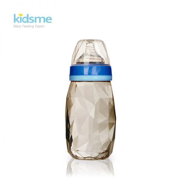 kidsme-ขวดนม-สีชา-รุ่น-ไดมอนด์-300ml-10oz-diamond-bottle-6m-bpa-free-แถมฟรี-มือจับ-หลอดตุ้มถ่วง-และแปรงล้างหลอด