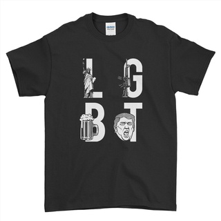 เสื้อคนอ้วน - รายละเอียดเกี่ยวกับลิเบอร์ตี้sเบียร์ทรัมป์เสื้อยืดLGBTตลกการเมืองบุรุษsเสื้อยืด