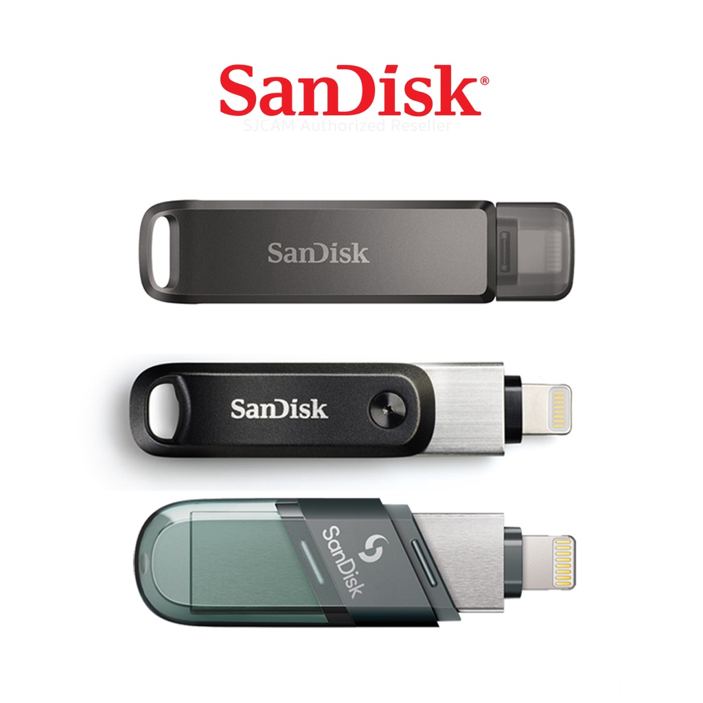 ราคาและรีวิวSanDisk iXpand Flash drive 64-256GB แฟลชไดร์ฟ สำหรับ iPhone iPad ไอโฟน ไอแพด เมมโมรี่ แซนดิส สำรองข้อมูล