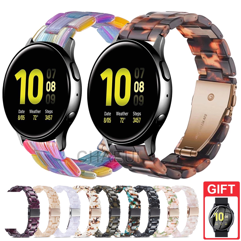 สายนาฬิกาข้อมือเรซิ่น-20-มม-แบบเปลี่ยน-สําหรับ-samsung-galaxy-watch-active-2-40mm-44mm