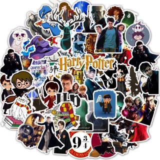 สติกเกอร์ ลายกราฟฟิติ Harry Potter กันน้ํา มีกาวในตัว สําหรับติดตกแต่งกระเป๋าเดินทาง คอมพิวเตอร์ มี 50 ชิ้น