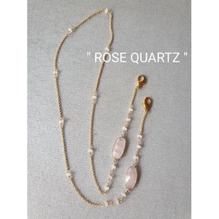 สายคล้องแมส หินนำโชค011 "ROSE QUARTZ"โรสควอตซ์