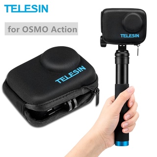 TELESIN แบบพกพา Mini EVA กระเป๋า Handheld Protector สำหรับ DJI Osmo Action Sport กล้อง อุปกรณ์เสริม